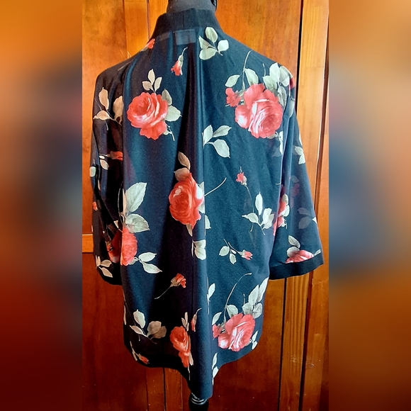 Vintage HABAND! Floral Open-Front Cardigan - Picture 4 of 6